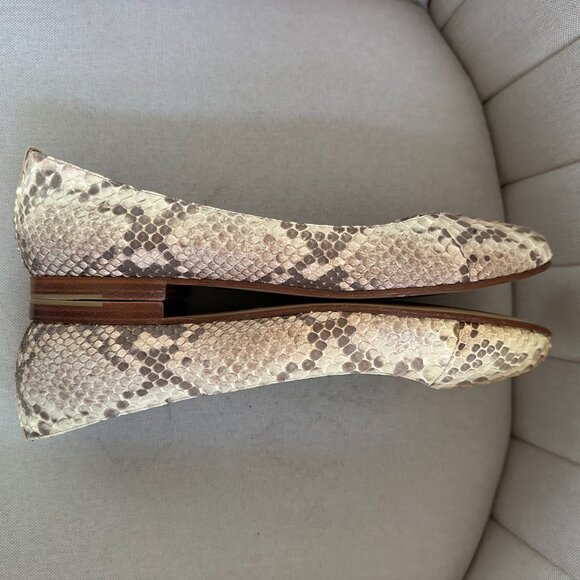 MARGAUX Classic Ballet Flat Natural Python Beige/Blush - EU 40A brand new unworn - Picture 4 of 7